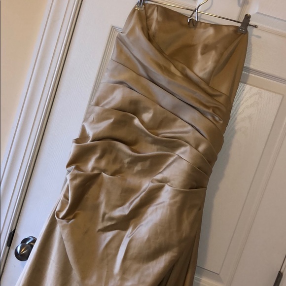 Gold strapless special occasion dress - Picture 2 of 6